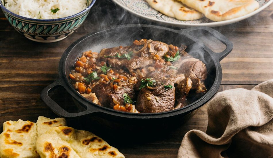 Handi Dum Mutton with Smoked Mustard Flavor Recipe