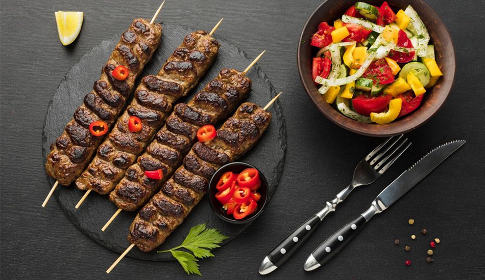 Crispy Mutton Seekh Kebab Wrap Recipe